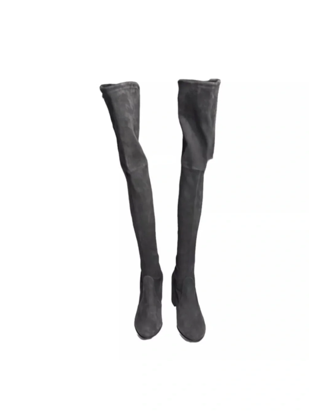 Stuart Weitzman Tieland Slate Gray Suede Over the Knee Boots Size 9 NWOT